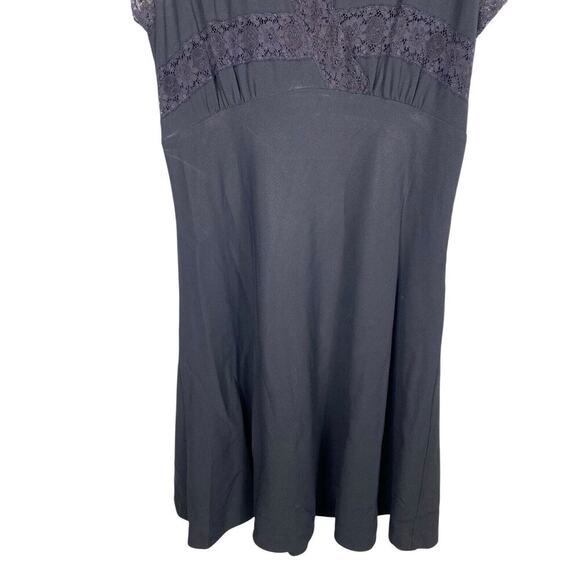 DKNY Black Lace Dress Size 10 Y2K Babydoll Vamp Grunge Whimsigoth Romantic VTG - Picture 7 of 9